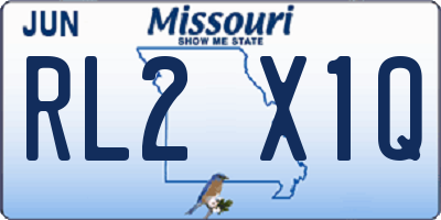 MO license plate RL2X1Q