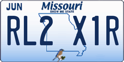 MO license plate RL2X1R