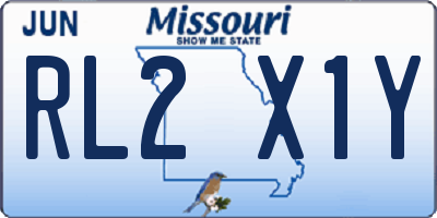 MO license plate RL2X1Y