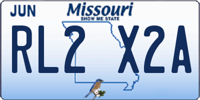 MO license plate RL2X2A