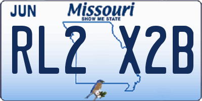 MO license plate RL2X2B