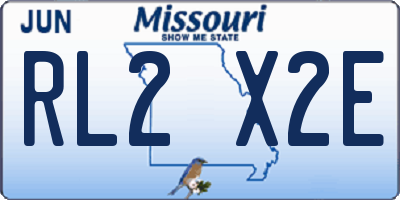 MO license plate RL2X2E