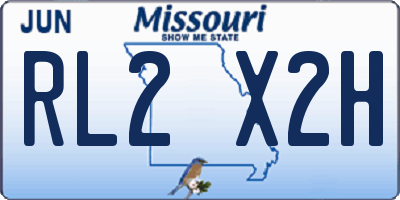MO license plate RL2X2H