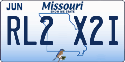 MO license plate RL2X2I