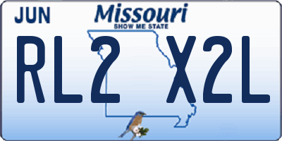 MO license plate RL2X2L