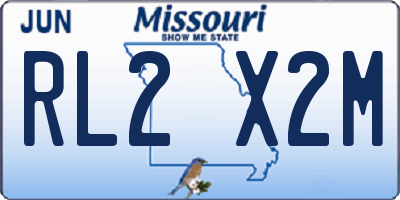 MO license plate RL2X2M
