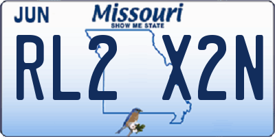 MO license plate RL2X2N