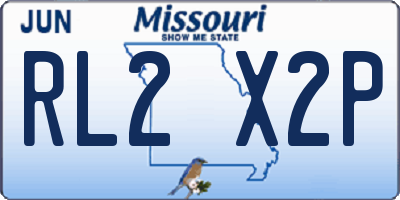 MO license plate RL2X2P