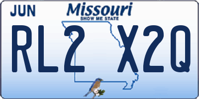 MO license plate RL2X2Q