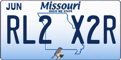 MO license plate RL2X2R