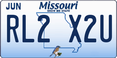 MO license plate RL2X2U
