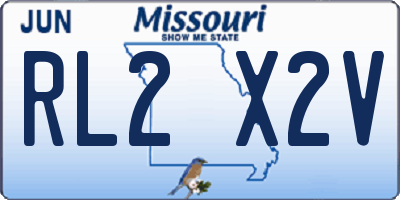 MO license plate RL2X2V