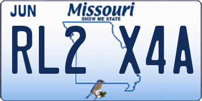 MO license plate RL2X4A