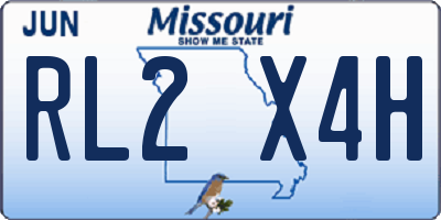 MO license plate RL2X4H