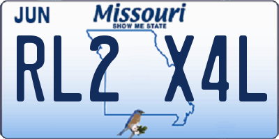 MO license plate RL2X4L