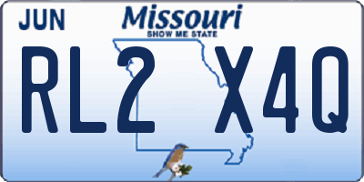 MO license plate RL2X4Q