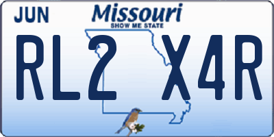MO license plate RL2X4R