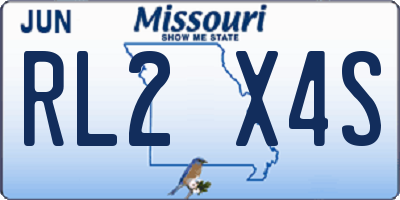 MO license plate RL2X4S