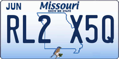 MO license plate RL2X5Q