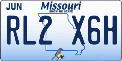 MO license plate RL2X6H