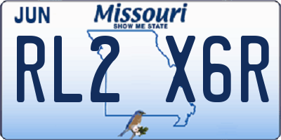 MO license plate RL2X6R