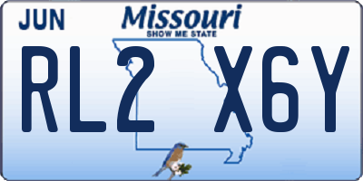 MO license plate RL2X6Y