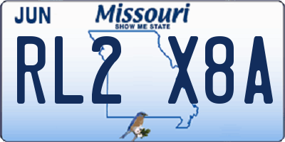 MO license plate RL2X8A