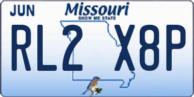 MO license plate RL2X8P