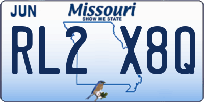 MO license plate RL2X8Q