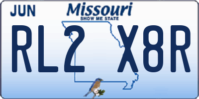 MO license plate RL2X8R