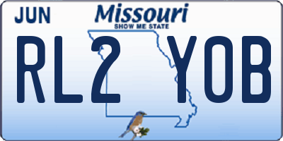 MO license plate RL2Y0B