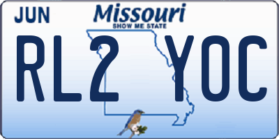 MO license plate RL2Y0C