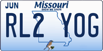 MO license plate RL2Y0G