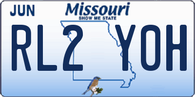 MO license plate RL2Y0H