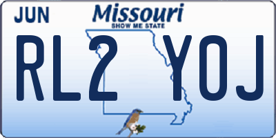 MO license plate RL2Y0J
