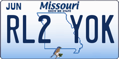 MO license plate RL2Y0K