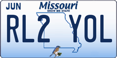 MO license plate RL2Y0L