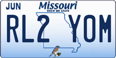 MO license plate RL2Y0M