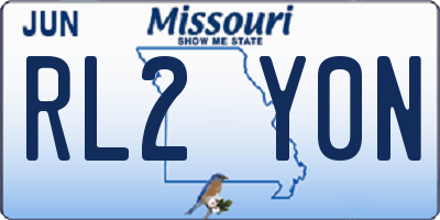 MO license plate RL2Y0N