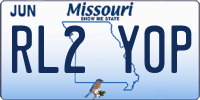 MO license plate RL2Y0P