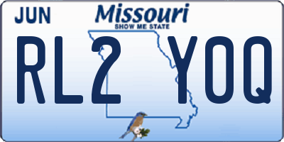 MO license plate RL2Y0Q