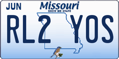 MO license plate RL2Y0S