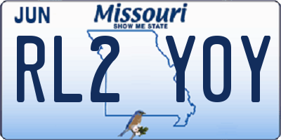 MO license plate RL2Y0Y