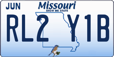 MO license plate RL2Y1B