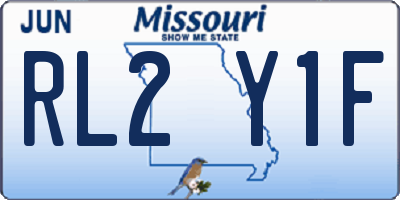 MO license plate RL2Y1F