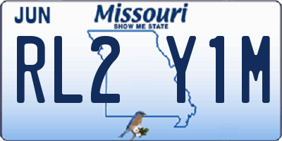 MO license plate RL2Y1M