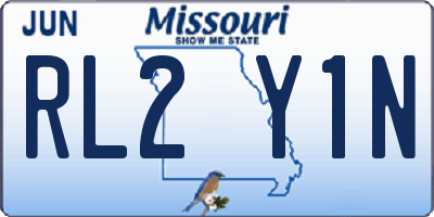 MO license plate RL2Y1N