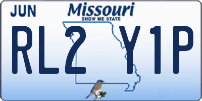 MO license plate RL2Y1P
