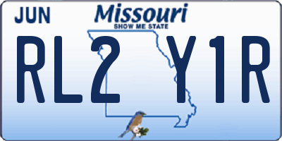 MO license plate RL2Y1R