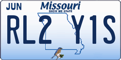 MO license plate RL2Y1S